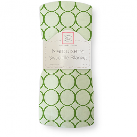 [Swaddle Designs] Marquisette Swaddle Blanket- Jewel Mod Circles Pure Green