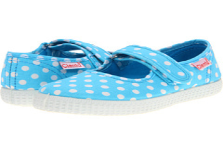 Cienta Shoes Turquoise Polka Dot