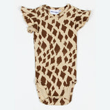 [Mini Rodini] Wing Body Giraffe onesie - beige/brown - Gemgem  - 1